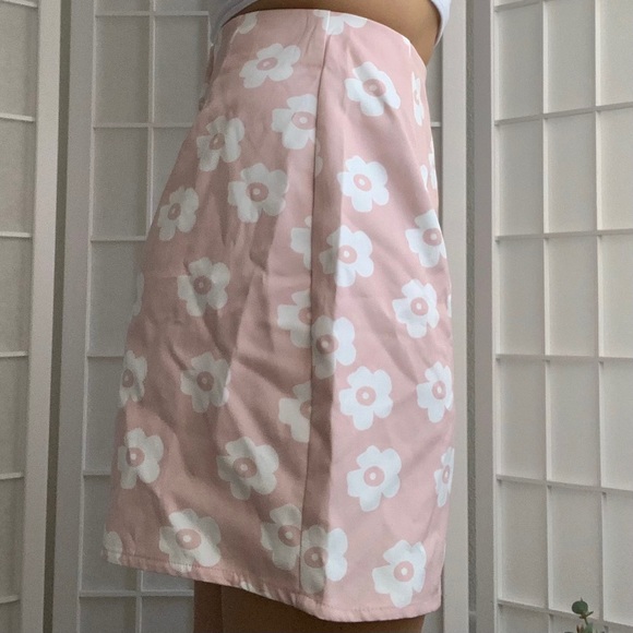 shein pink floral mini skirt - Picture 11 of 11